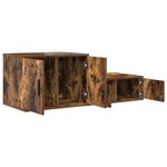 Armoire de rangement vidaXL Chêne fumé 127x41x40 cm Bois d'ingénierie