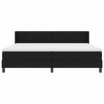 vidaXL Lit à ressorts avec matelas Noir 200 x 200 cm Polyester