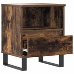 vidaXL Tables de chevet 2 Pièces chêne fumé 40x35x50 cm bois ingénierie