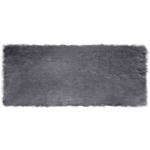 vidaXL Tapis en fausse Tafalla Anthracite 80 x 200 cm Polyester