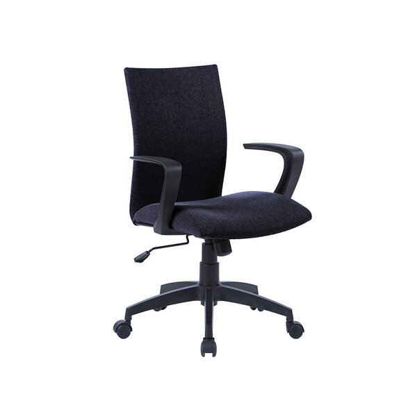 Q-connect chaise bureau rotative - Métal tissu - Max. supporte 130kg - Noir