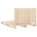 vidaXL Cadre de lit sans matelas avec tête de lit bois massif