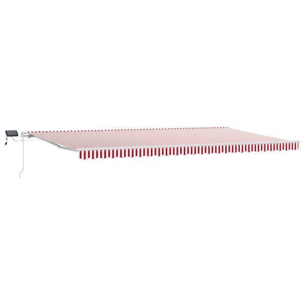 vidaXL Store Rétractable Manuel avec Rayures Rouges et Blanches 600x350 cm