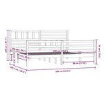 vidaXL Cadre de lit sans matelas blanc bois massif 200x200 cm