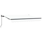 vidaXL Auvent Rétractable Blanc 300 x 200 cm tissu