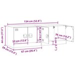 vidaXL Meubles TV 2 Pièces blanc 67x39x44 cm acier