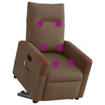vidaXL Fauteuil de massage inclinable Marron Tissu