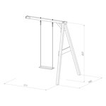 AXI Portique mural en bois Marron Blanc 1 balançoire 160x171x207cm