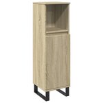 vidaXL Armoire salle de bain chêne sonoma 30x30x100 cm