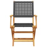 vidaXL Ensemble à manger de jardin 5 Pièces résine tressée et bois massif