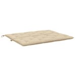 vidaXL Coussin de banc de jardin beige 120x(50+50)x7 cm tissu oxford