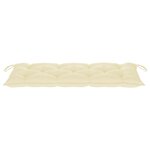 vidaXL Banc de jardin pliable avec coussin 118 cm Bambou
