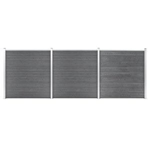 vidaXL Clôture de jardin WPC 526x186 cm Gris