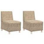 vidaXL Fauteuil 2 Pièces Gris clair 55 x 74 x 82 cm Cuir suédé faux