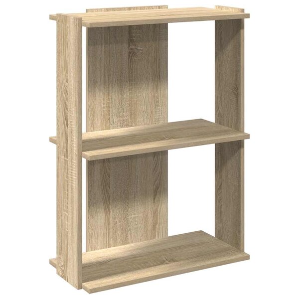 vidaXL Bibliothèque à 3 niveaux chêne sonoma 60x30x80 cm