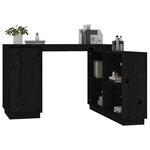 vidaXL Bureau Noir 110x50x75 cm Bois massif de pin