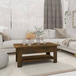 vidaXL Table basse chêne fumé 102x55x42 cm bois d'ingénierie