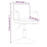 vidaXL Chaises pivotantes à manger lot de 6 gris clair velours
