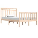 vidaXL Cadre de lit sans matelas 120x190 cm bois massif