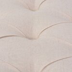 vidaXL Banc tissu bois massif 150x39 8x48 cm blanc crème