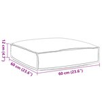 vidaXL Coussin Bordeaux 60 x 60 x 12 cm Tissu Oxford