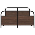vidaXL Cadre de lit en métal sans matelas chêne marron 137x190 cm