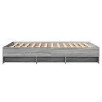 vidaXL Cadre de lit sans matelas sonoma gris 120x190 cm