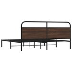 vidaXL Cadre de lit en métal sans matelas chêne marron 183x213 cm