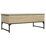 vidaXL Table basse chêne sonoma 100x50x40cm bois d'ingénierie et métal