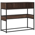 vidaXL Table console chêne marron 90x35x80 cm bois d'ingénierie