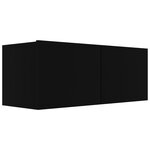 vidaXL Ensemble de meubles TV 6 Pièces Noir Bois d'ingénierie