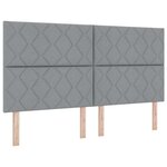 vidaXL Lit à Ressorts avec matelas Gris clair 180 x 200 cm tissu