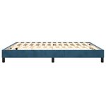 vidaXL Cadre de lit à ressorts bleu foncé 160x200 cm velours