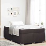 vidaXL Cadre de lit Marron foncé 120 x 200 cm tissu