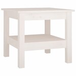vidaXL Table basse blanche 45 x 45 x 40 cm Bois de pin massif