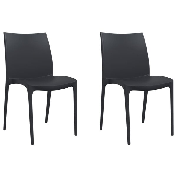 vidaXL Chaises de jardin lot de 2 anthracite 50x46x80 cm polypropylène