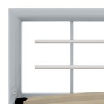 vidaXL Cadre de lit sans matelas gris et blanc métal 120x200 cm