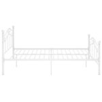 vidaXL Cadre de lit sans matelas blanc métal 120x200 cm