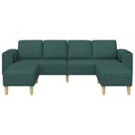 vidaXL Canapé de salon 3 Pièces Vert foncé Polyester