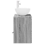 vidaXL Vanité de lavabo mural Sonoma gris 49 5 x 35 x 63 cm