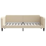 vidaXL Lit de jour avec gigogne et tiroirs sans matelas crème 80x200cm