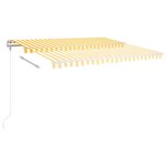 vidaXL Auvent rétractable automatique 450x300 cm Jaune et blanc