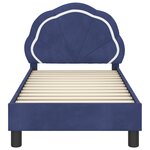 vidaXL Cadre de lit pour tout-petit avec tête de lit Bleu police