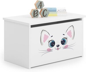 Coffre à jouets Daria chat rose
