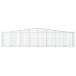 vidaXL Paniers à gabions arqués 15 Pièces 400x50x80/100 cm Fer galvanisé