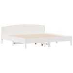 vidaXL Cadre de lit sans matelas blanc 200x200 cm bois massif de pin