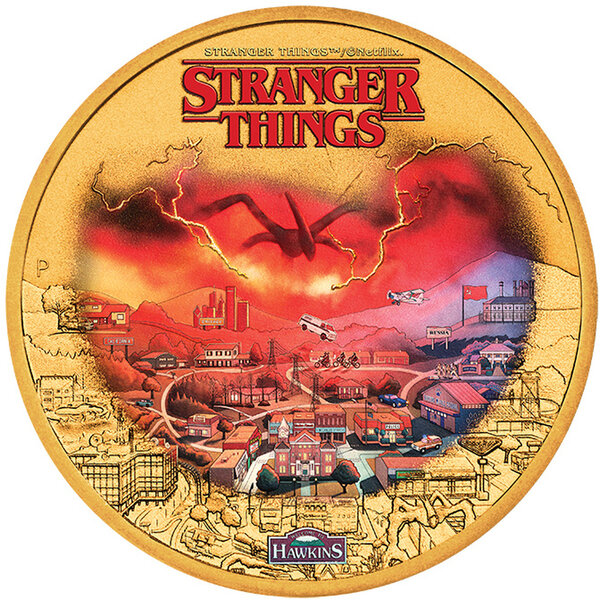 Monnaie HAWKINGS Stranger Things Cupronickel 1$ Tuvalu 2026