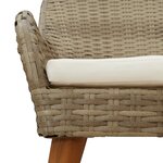 vidaXL Ensemble de salle à manger de jardin 3 pièces en rotin polybeige