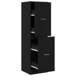 vidaXL Cabinet de Pharmacie Chêne noir 40 x 41 x 144.5 cm