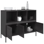 vidaXL Buffet noir 100 5x39x79 cm acier